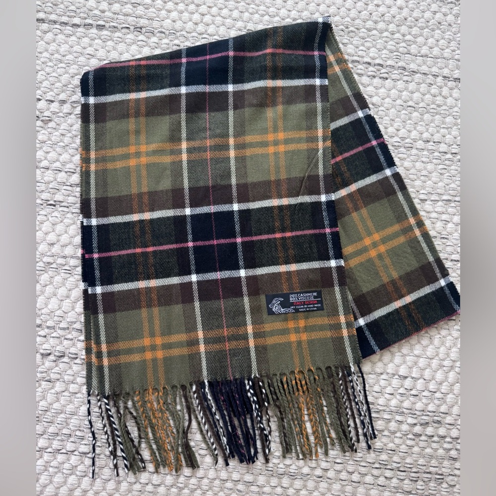 Cashmere Feel Unisex Plaid Scarf